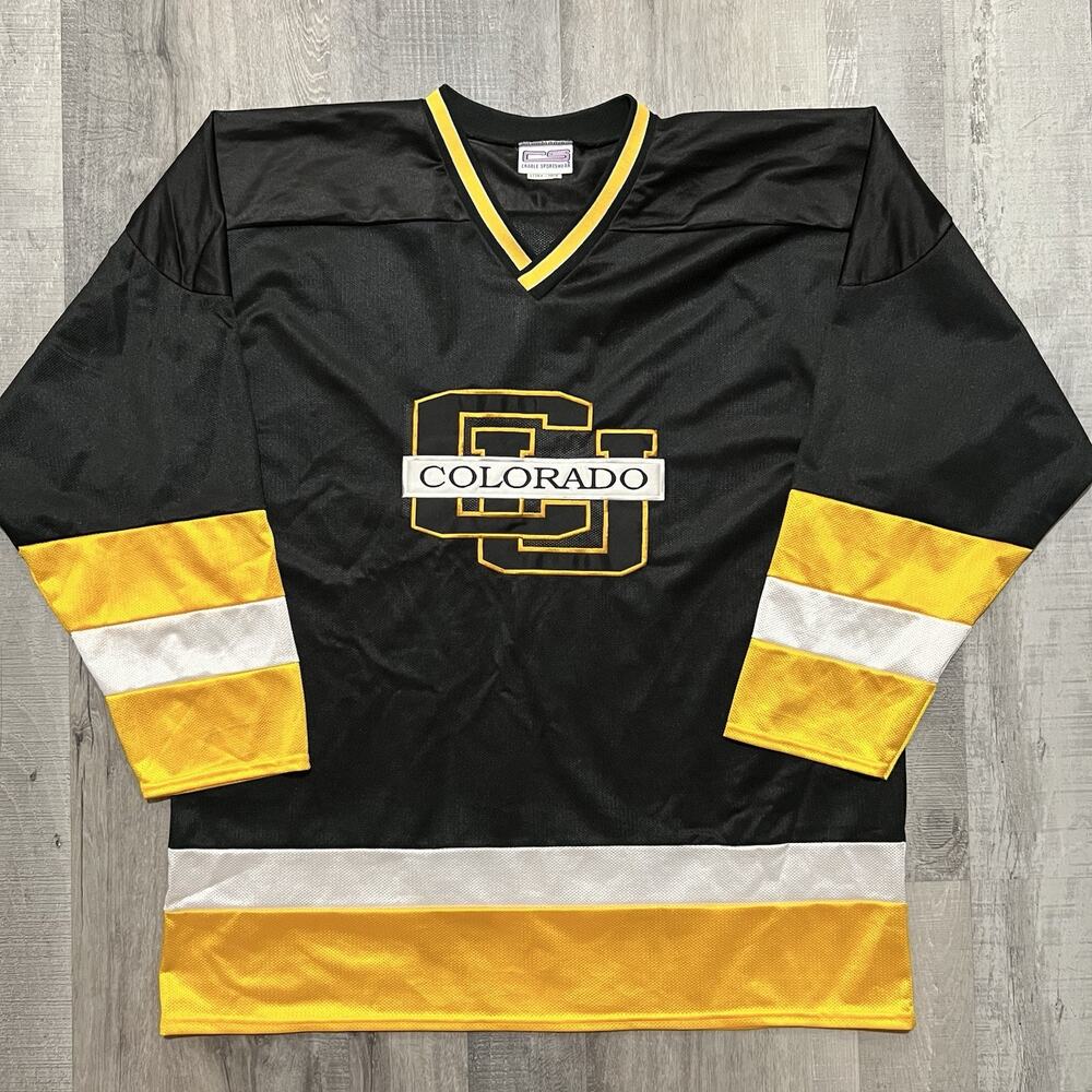VTG University Of Colorado Hockey Jersey CU Buffs Crable Sportswear Buffaloes XL